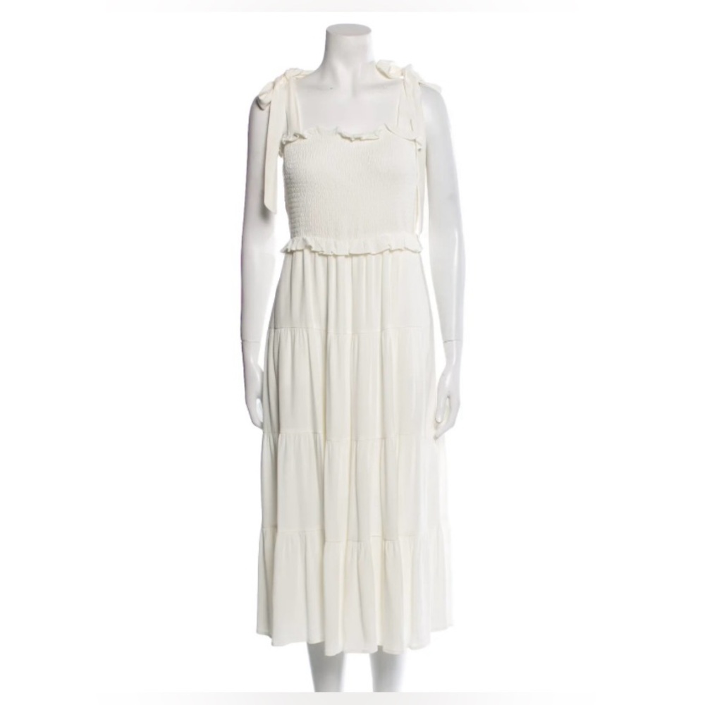 ASTR The Label long white tie strap flowy dress